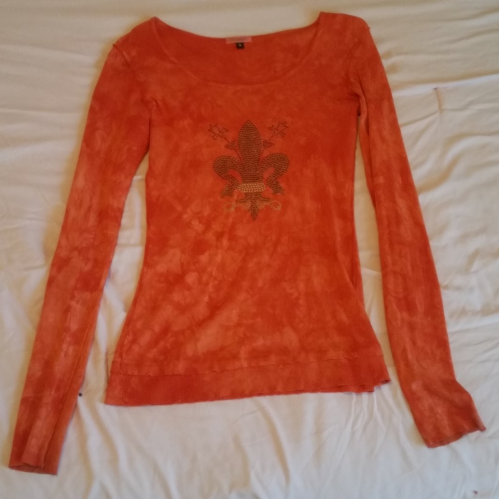 Orange long sleeve top
